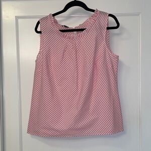 Talbots Pink Striped Sleeveless Top